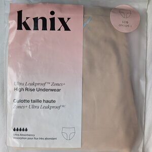 knix Leakproof High-Rise Period Underwear - NWT Large + Warm Sand